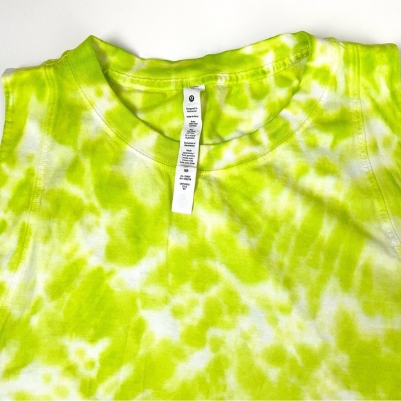 lululemon All Yours Crop Tank Tie Dye Eccentric Green - Picture 9 of 12